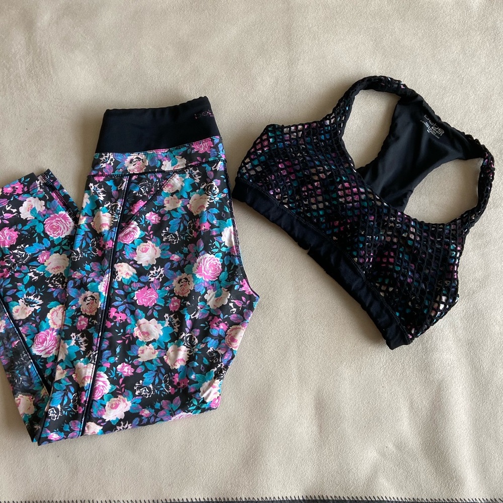 BEBE sport bra and pant set